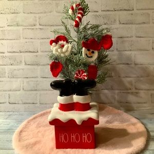 Rae Dunn Ho Ho Ho Santa In Chimney Decor